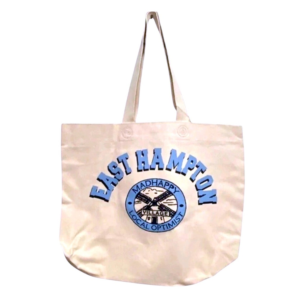 Madhappy East Hampton Hamptons Wide‎ Tote Bag Natural Blue 8U206MY208-NAT-O/S